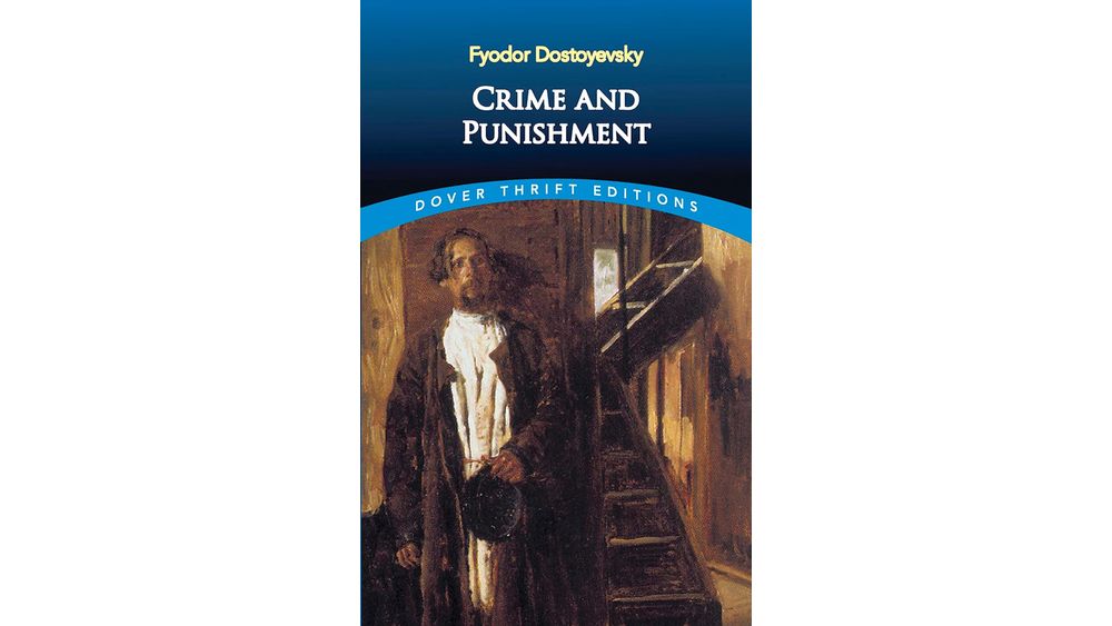 "Crime and Punishment" by Fyodor Dostoevsky Book Cover